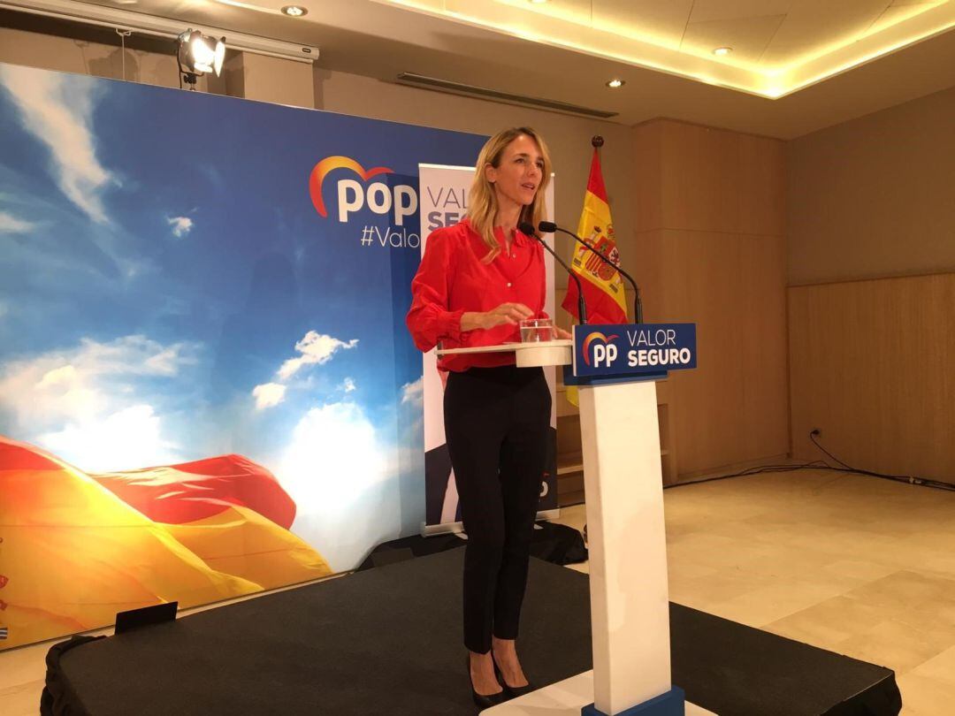 La candidata del PP al Congreso por Barcelona, Cayetana Álvarez de Toledo. 
 