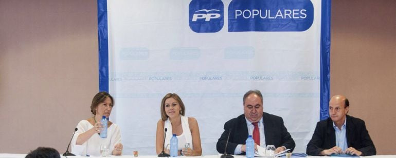 Cospedal durante la reunión de la Junta Directiva del Partido Popular de Guadalajara