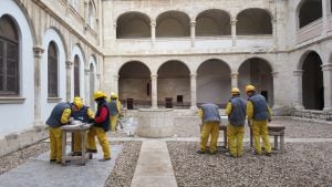 Trabajos en el Claustro de San Francisco