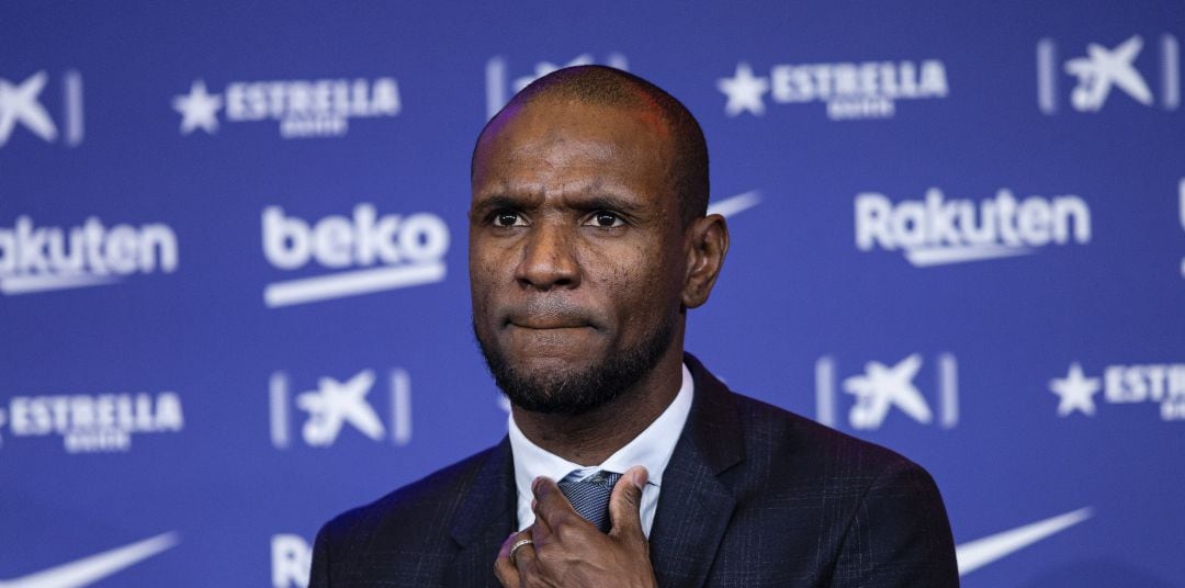 Eric Abidal, durante un acto oficial con el Fútbol Club Barcelona