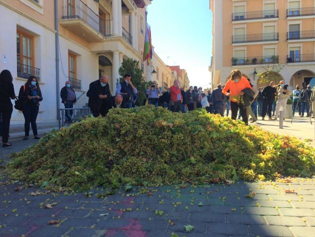 Uvas por el suelo