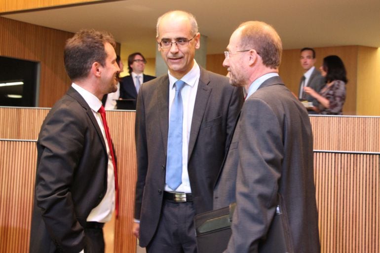 Naudi amb López i Martí a la seu del Consell General