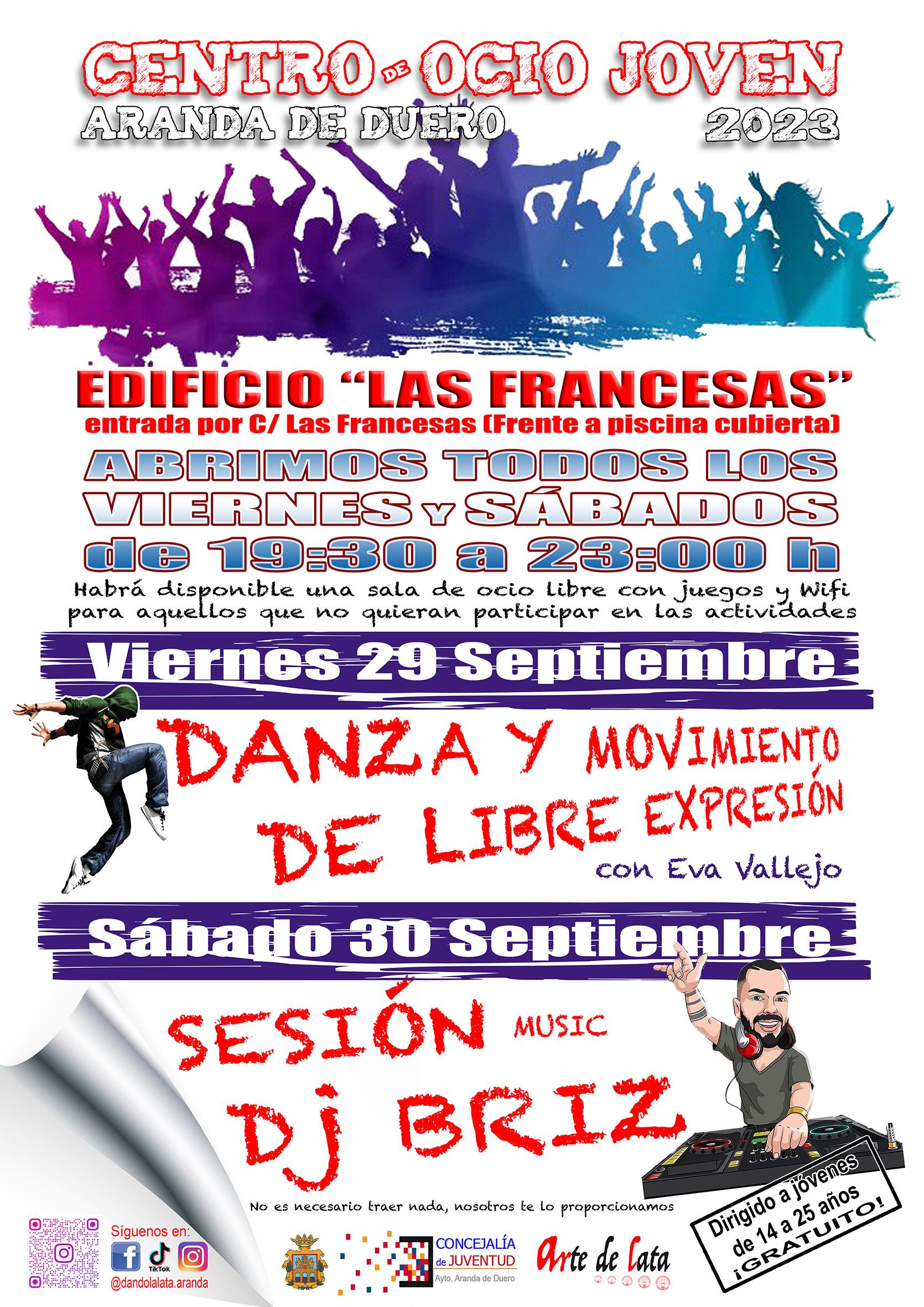 Cartel de las actividades de este fin de semana