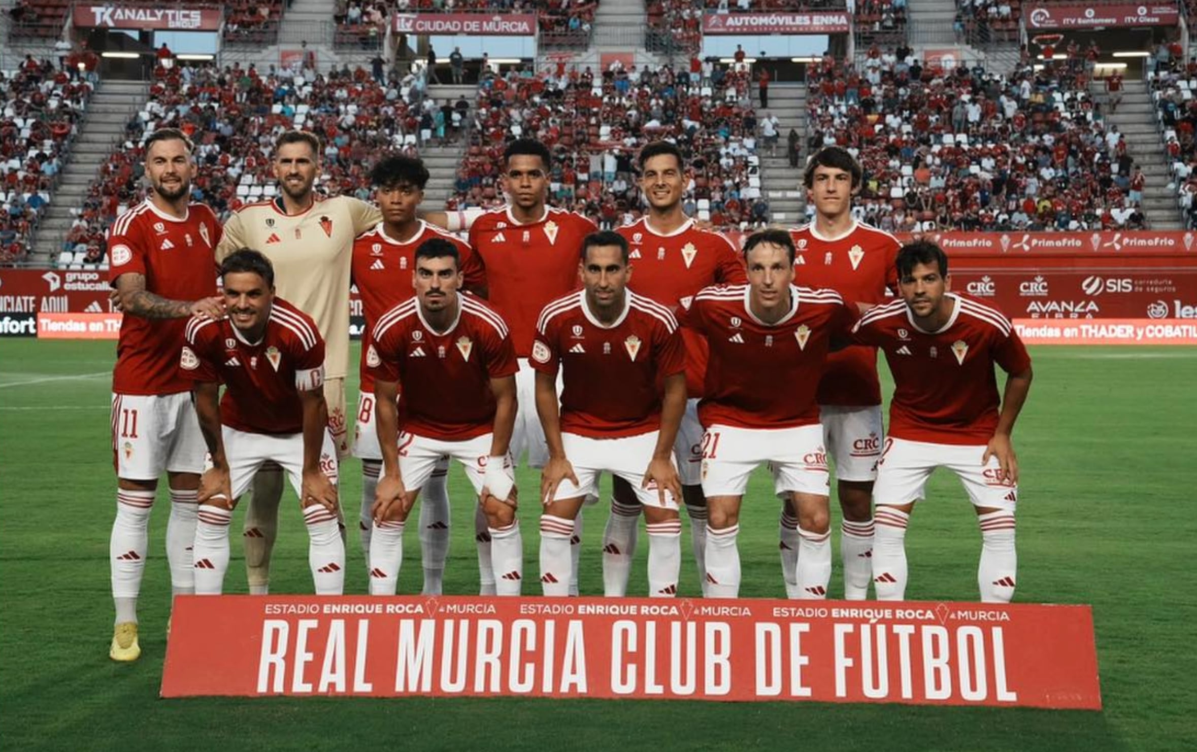 Once inicial del Real Murcia contra el Atlético Sanluqueño