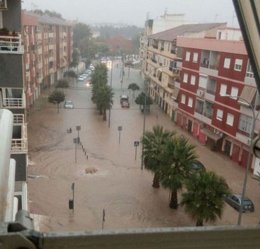 Avenida Jaime I inundada