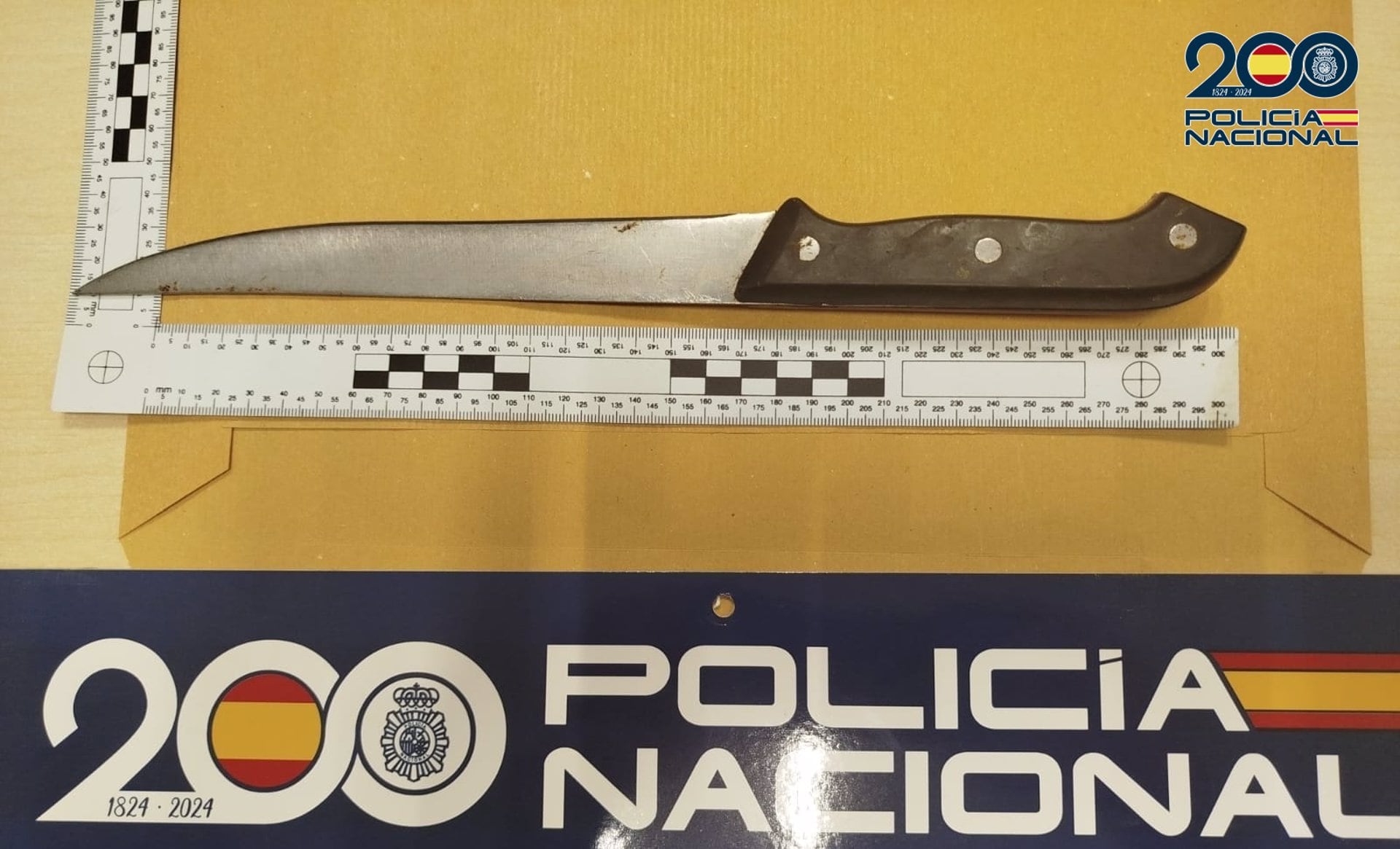 Cuchillo usado para el atraco en un salón de juego en Jerez