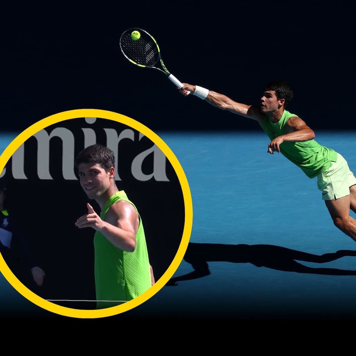 "¡Es el Harry Potter del tenis!": el puntazo de Alcaraz ante Zverev que puso en pie al público de la Rod Laver