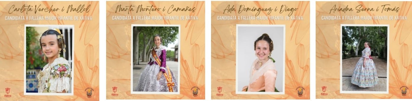 Candidatas a Fallera Mayor Infantil