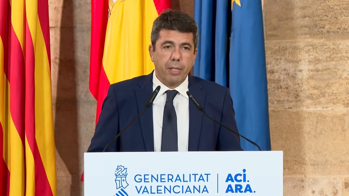 Mazón, segundo 'president' más breve en la historia del autogobierno valenciano