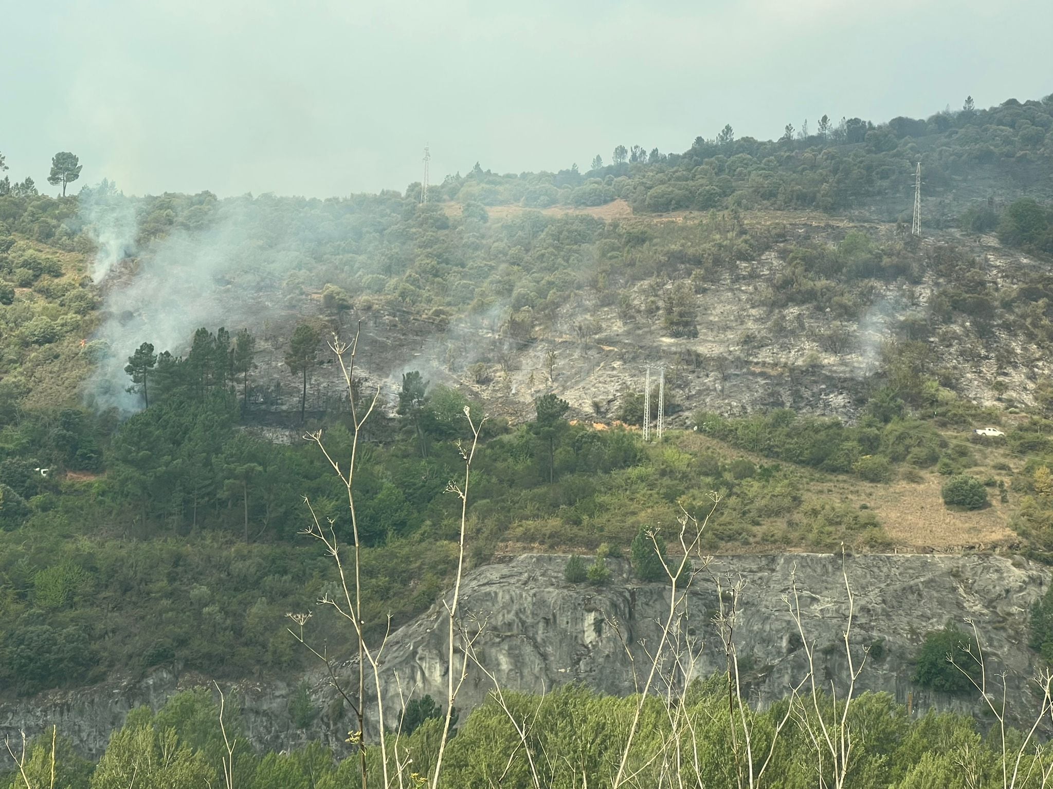 Fuego en las inmediaciones del municipio