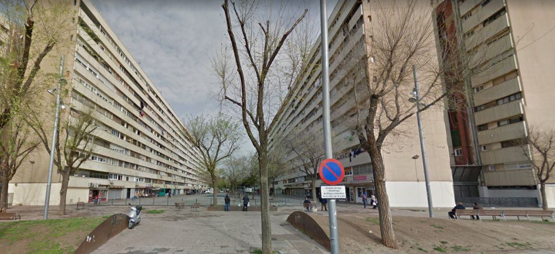 Imatge d'arxiu de diferents edificis del barri de la Mina