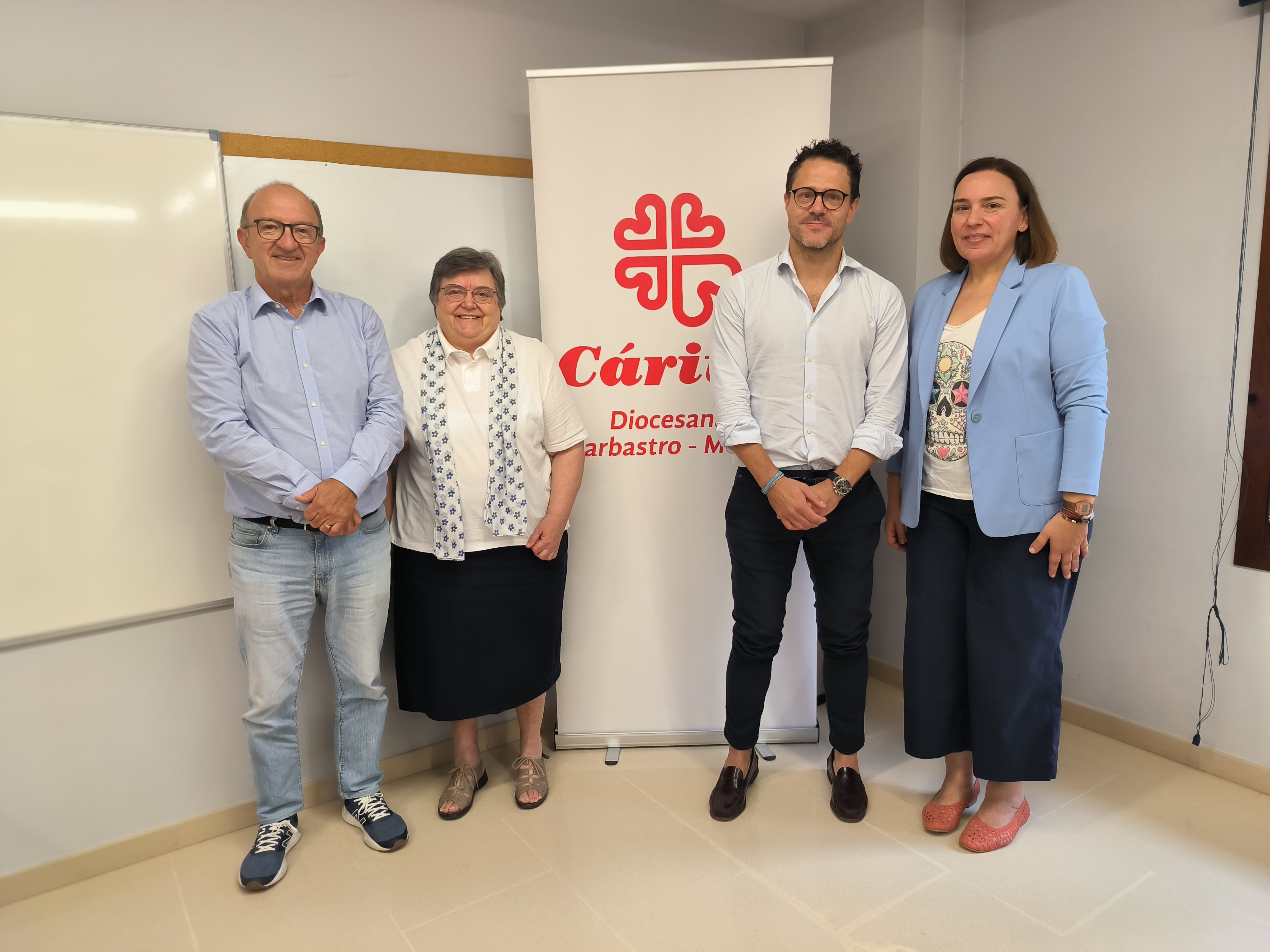 Pepe Gairín, Julia Lirios Tormo, José Más Farré y Ana Belén Andreu. Foto: Diócesis Barbastro-Monzón