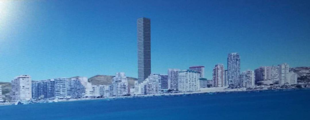 Ejemplo de torre que pretendía edificarse en Calp y que las modificaciones en el PGOU no permitirá.