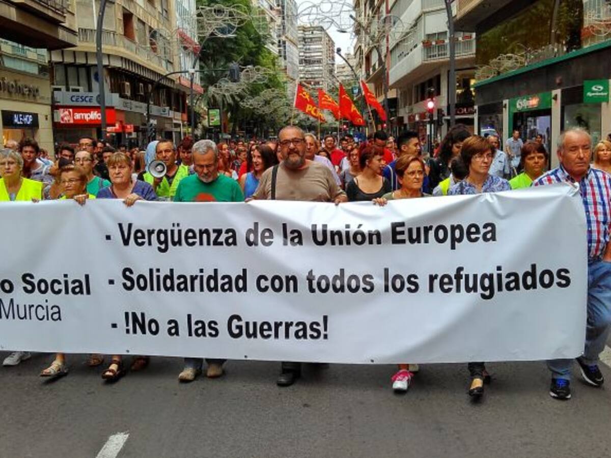 Manifestación a favor de los refugiados