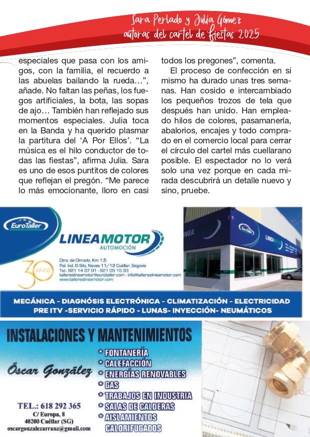 Protagonistas de las Fiestas de Cuéllar en la Guía de Radio Cuéllar 2025