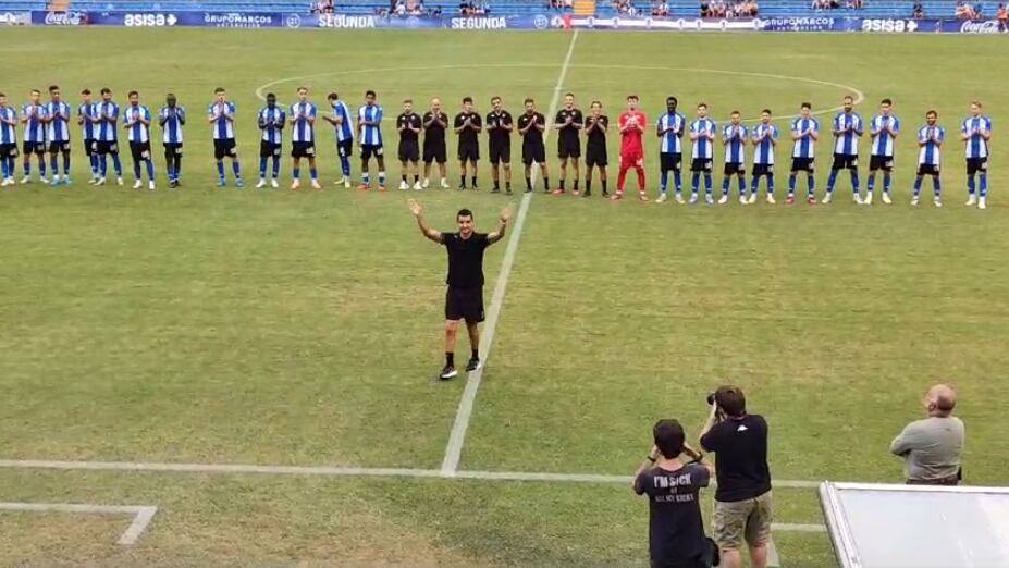 Rubén Torrecilla, entrenador del Hércules, en la presentación del equipo