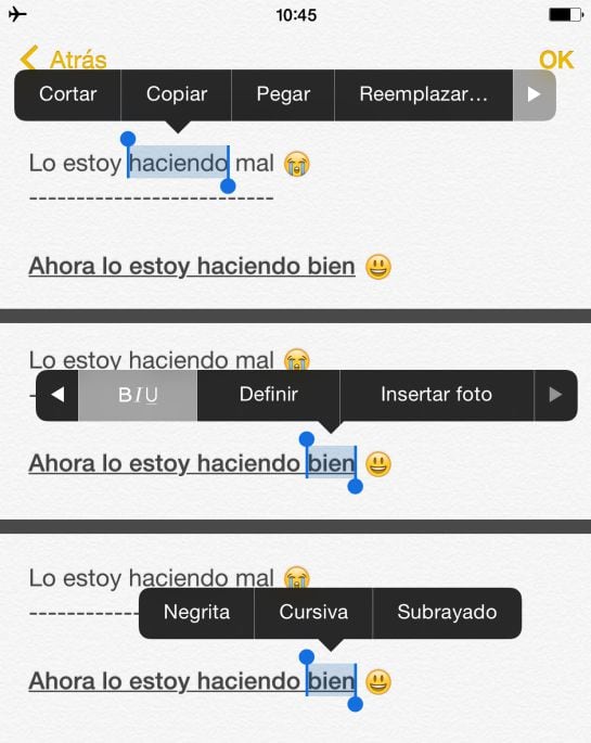 Pasos a seguir para editar textos en ‘Notas’ para iPhone