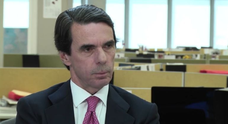 Captura del vídeo de &#039;La Nación&#039; con la entrevista a José María Aznar.