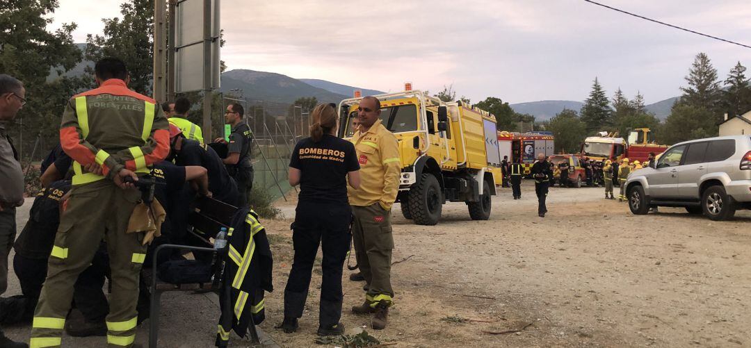 Operativo del incendio en la Sierra de Guadarrama