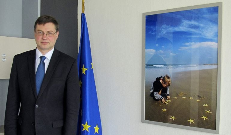 El vicepresidente de la Comisión Europea (CE) para el Euro y el Diálogo Social, Valdis Dombrovskis.