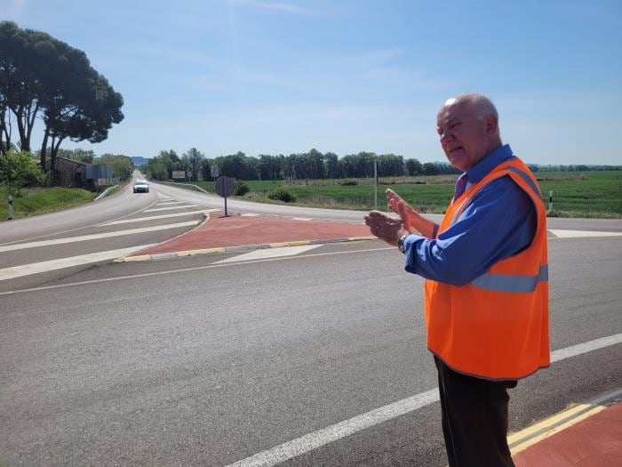 Miguel Ángel Arminio en su visita a Huesca