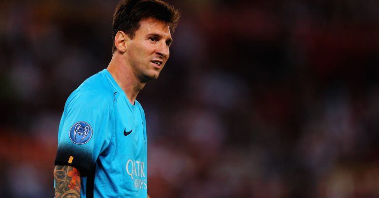 Leo Messi, durante un partido con el Barcelona.