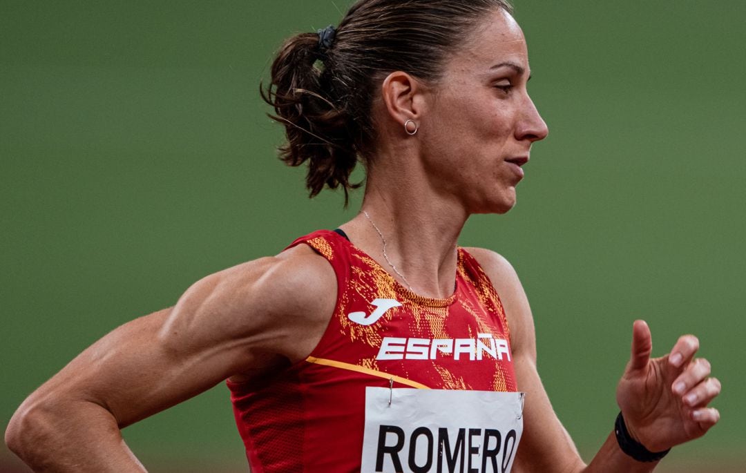 La jiennense Natalia Romero, del Equipo Español, en la semifinal de 800m lisos de atletismo durante los JJOO 2020, a 31 de julio, 2021 en Tokio, Japón.