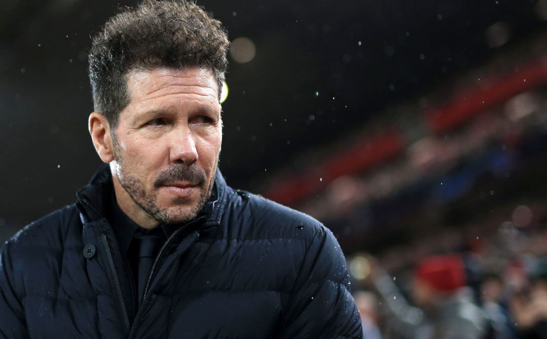 Diego Simeone, en un partido con el Atlético de Madrid.