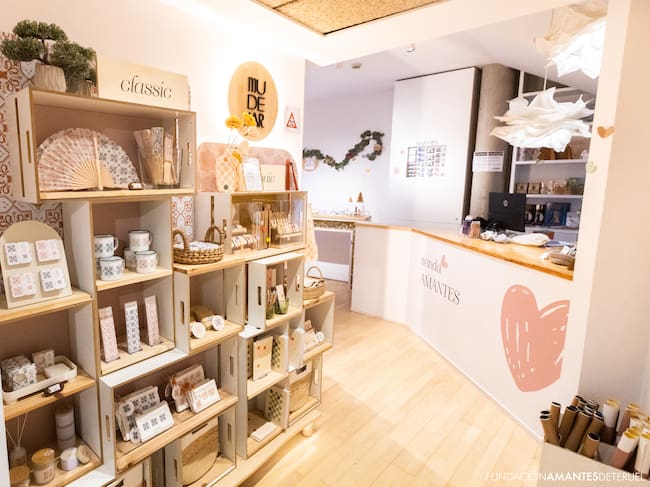 Aspecto de la tienda de la Fundación Amantes