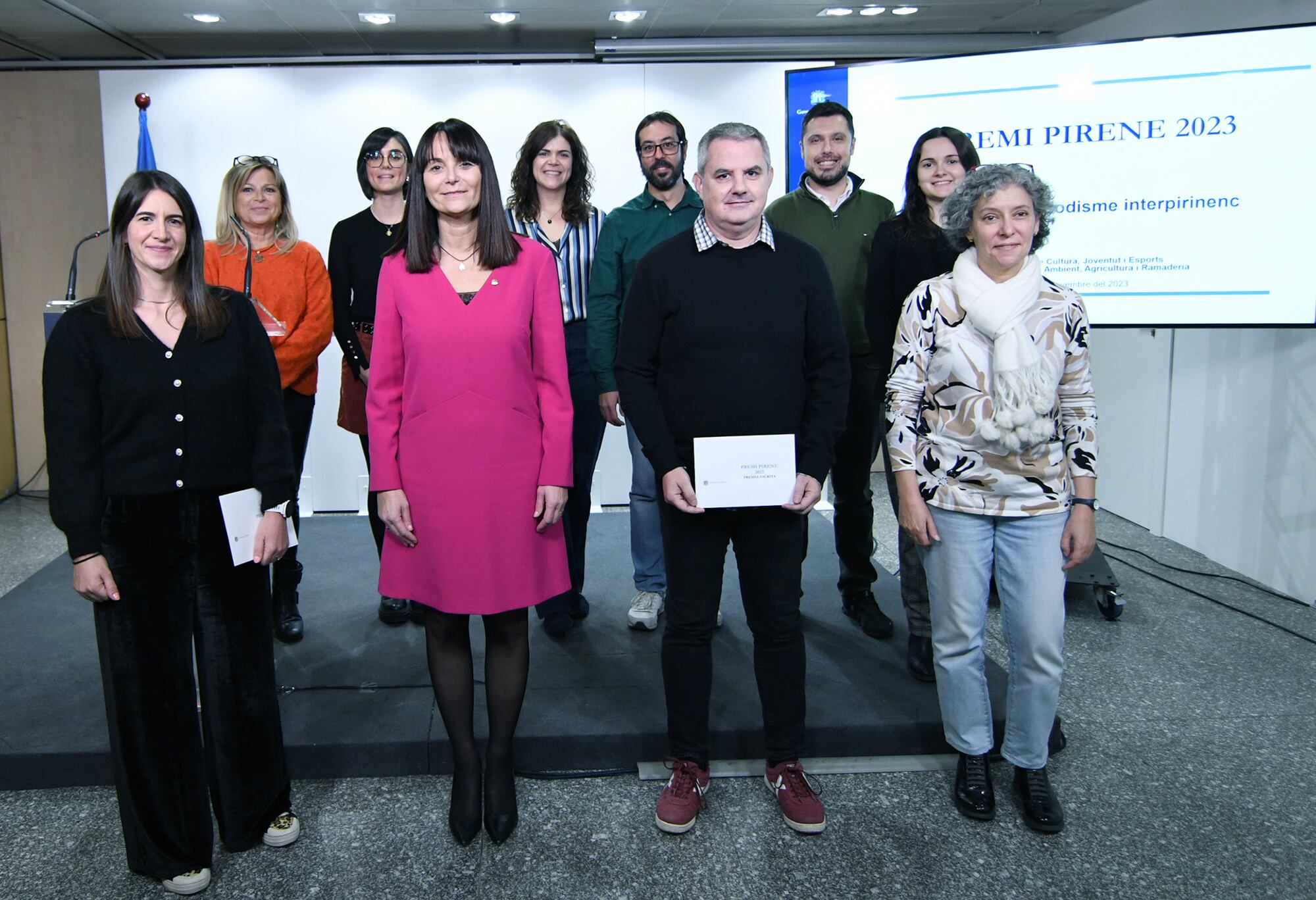 Els guanyadors de la 27a edició del Premi Pirene de periodisme interpirinenc.