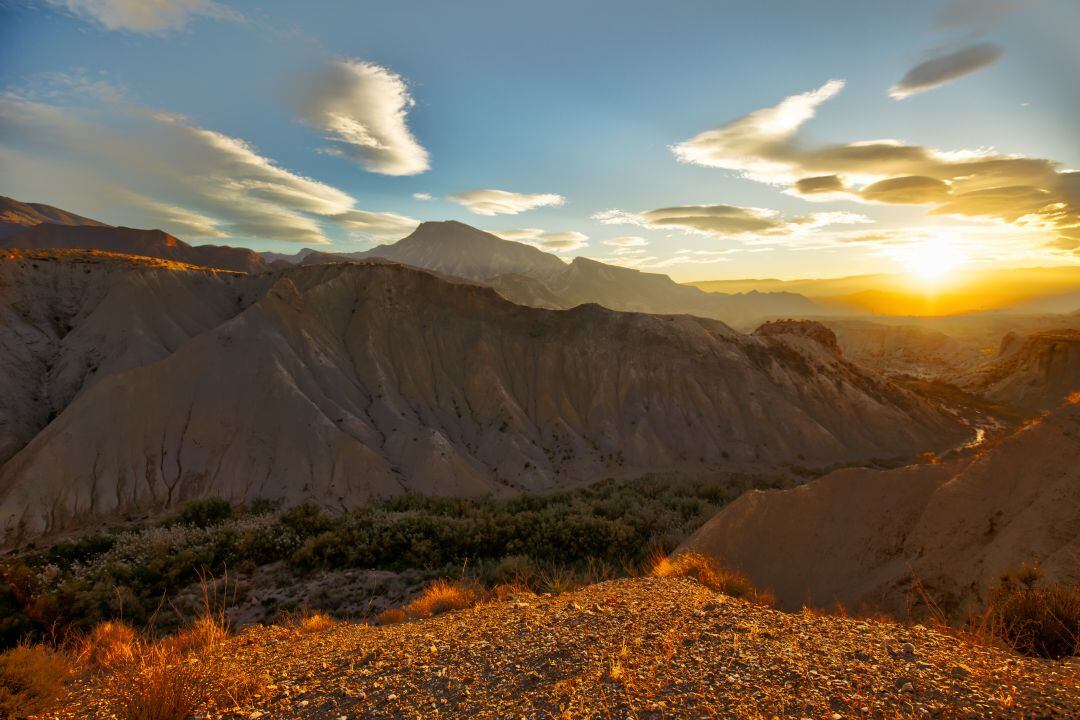 Paisaje del desierto de Tabernas (Almería).