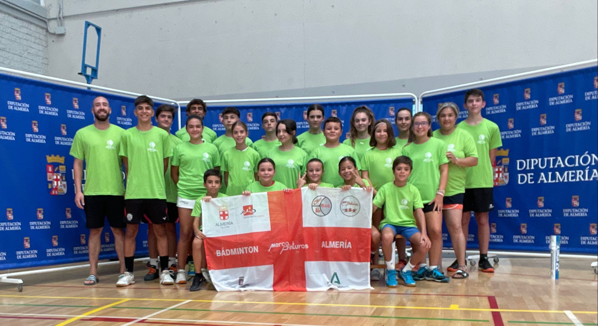 Participantes del Campus de bádminton de la Diputación.