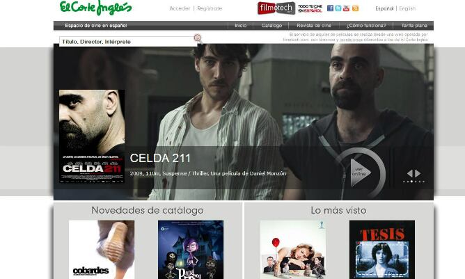 Un pantallazo del viodeclub 'online'