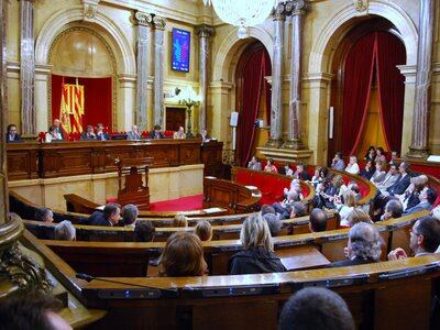 Imatge de l&#039;hemicicle del Parlament de Catalunya