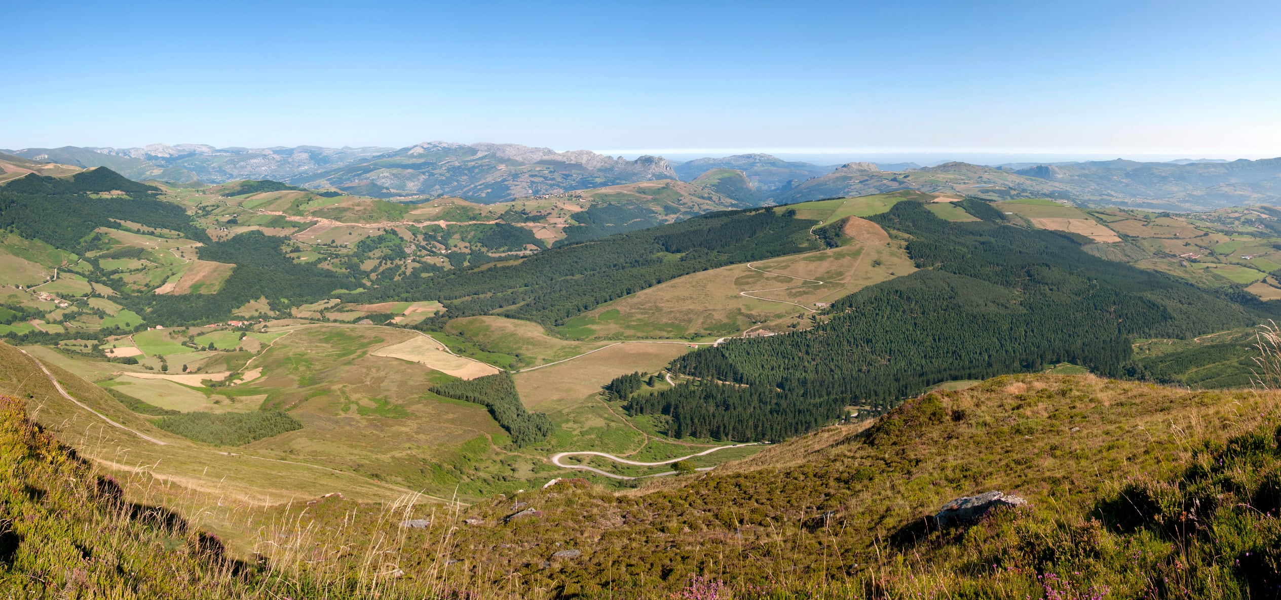 Vista aérea del Valle de Karrantza.