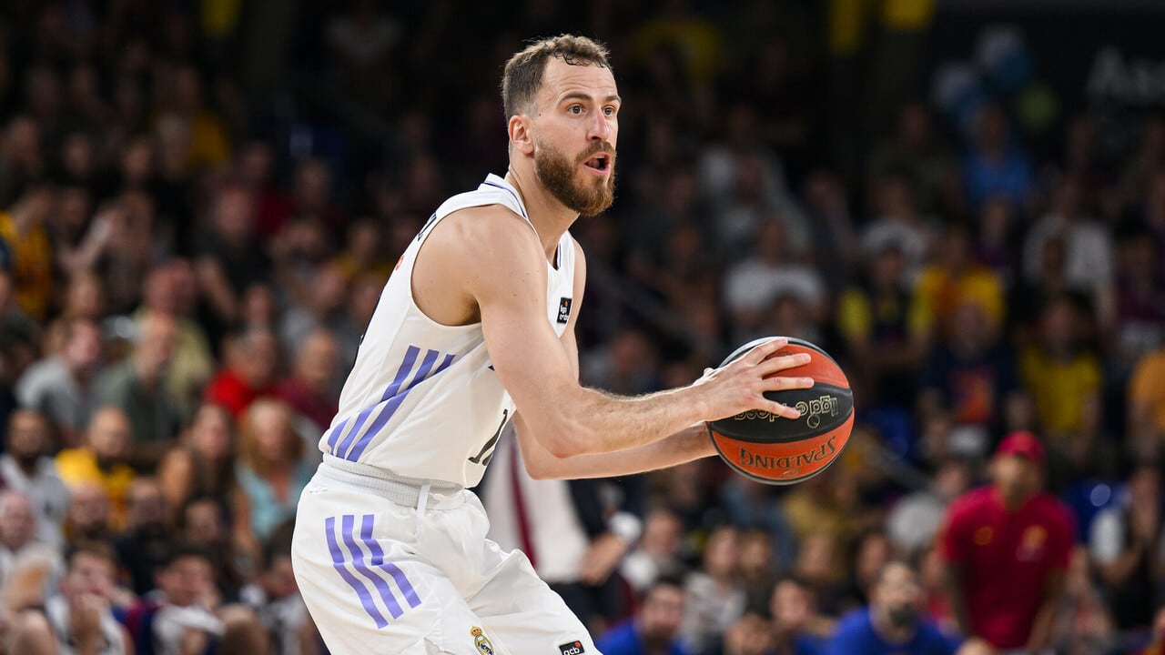 Sergio Rodríguez, con la camiseta del Real Madrid de baloncesto (David Grau Llinares).