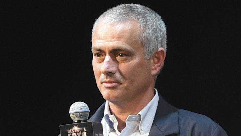 Mourinho, en una conferencia de prensa de Gestifute, agencia de representación de Jorge Mendes, en Shanghái.