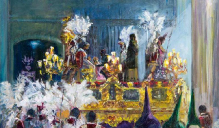 Portada del Programa de Mano Cruz de Guía de 2017, obra de Nuria Barrera