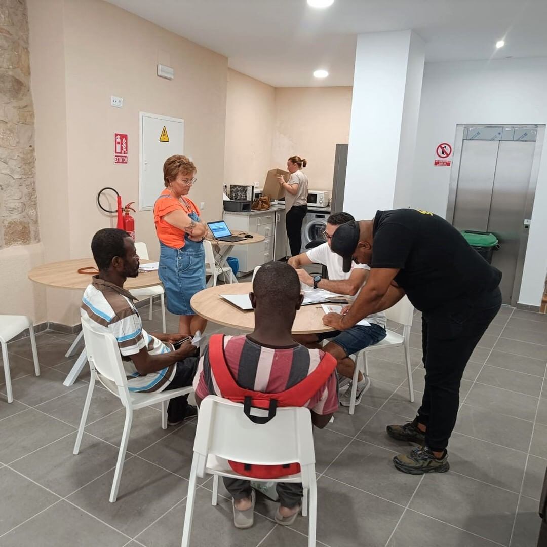 Albergue municipal de Fraga donde han pernoctado los temporeros