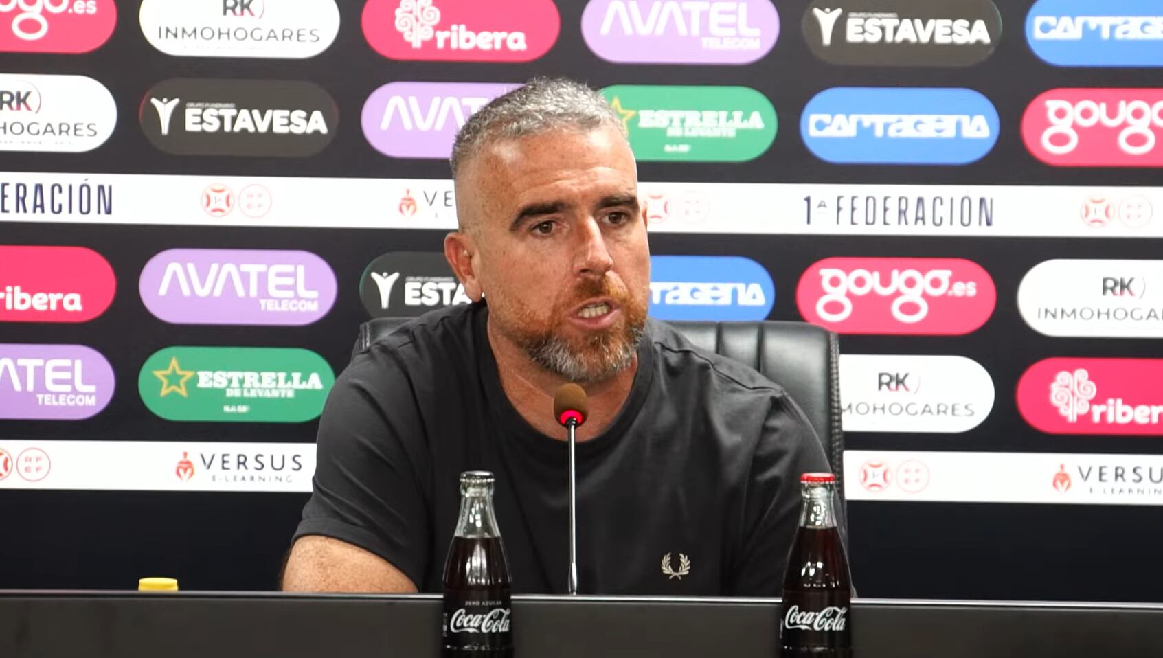 Javi Rey este viernes en sala de prensa