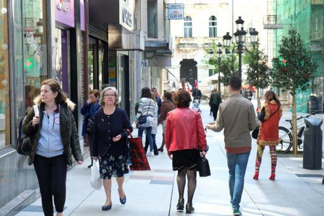 Calle céntrica de Santander.