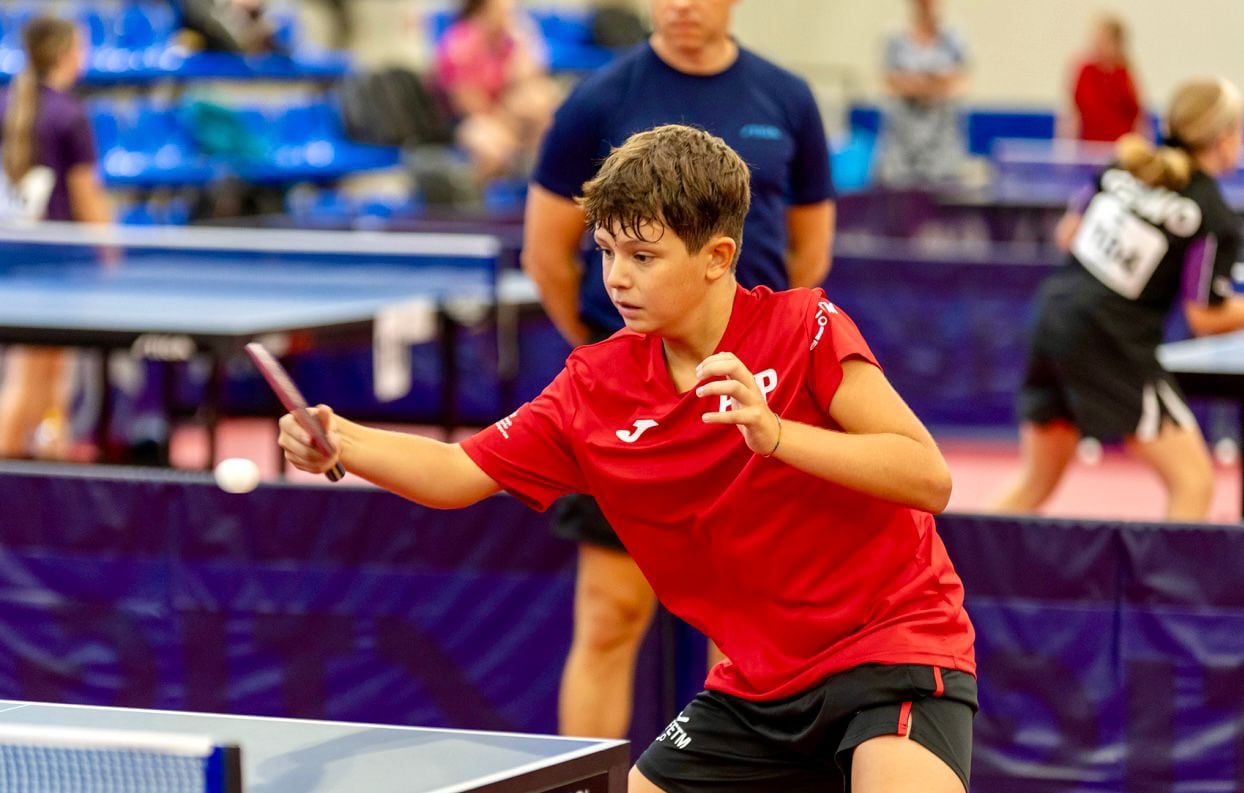 Javier Galán JR en el evento de Tenis de Mesa en Riga, Letonia