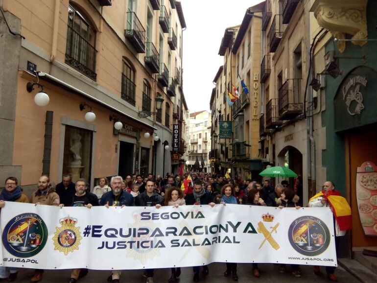 Manifestación por las calles de Segovia