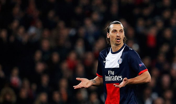 Ibrahimovic, durante un partido con el PSG