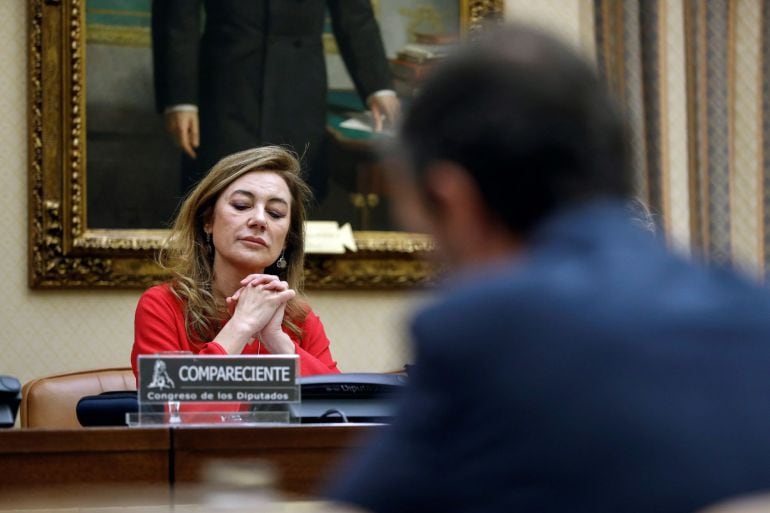 La exconsejera de Hacienda de Galicia, Marta Fernández Currás, comparece en la comisión del Congreso que investiga la crisis financiera.