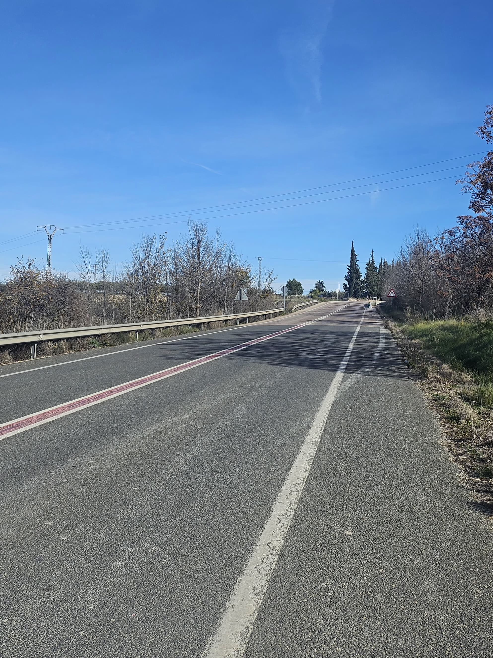 Tramo de la carretera N-340 en Albaida