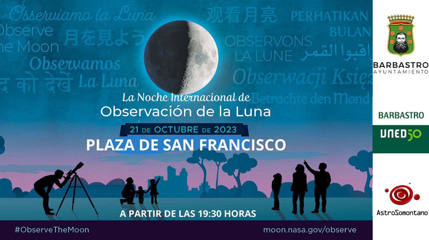 Barbastro celebra la Noche Internacional de Observación de la Luna