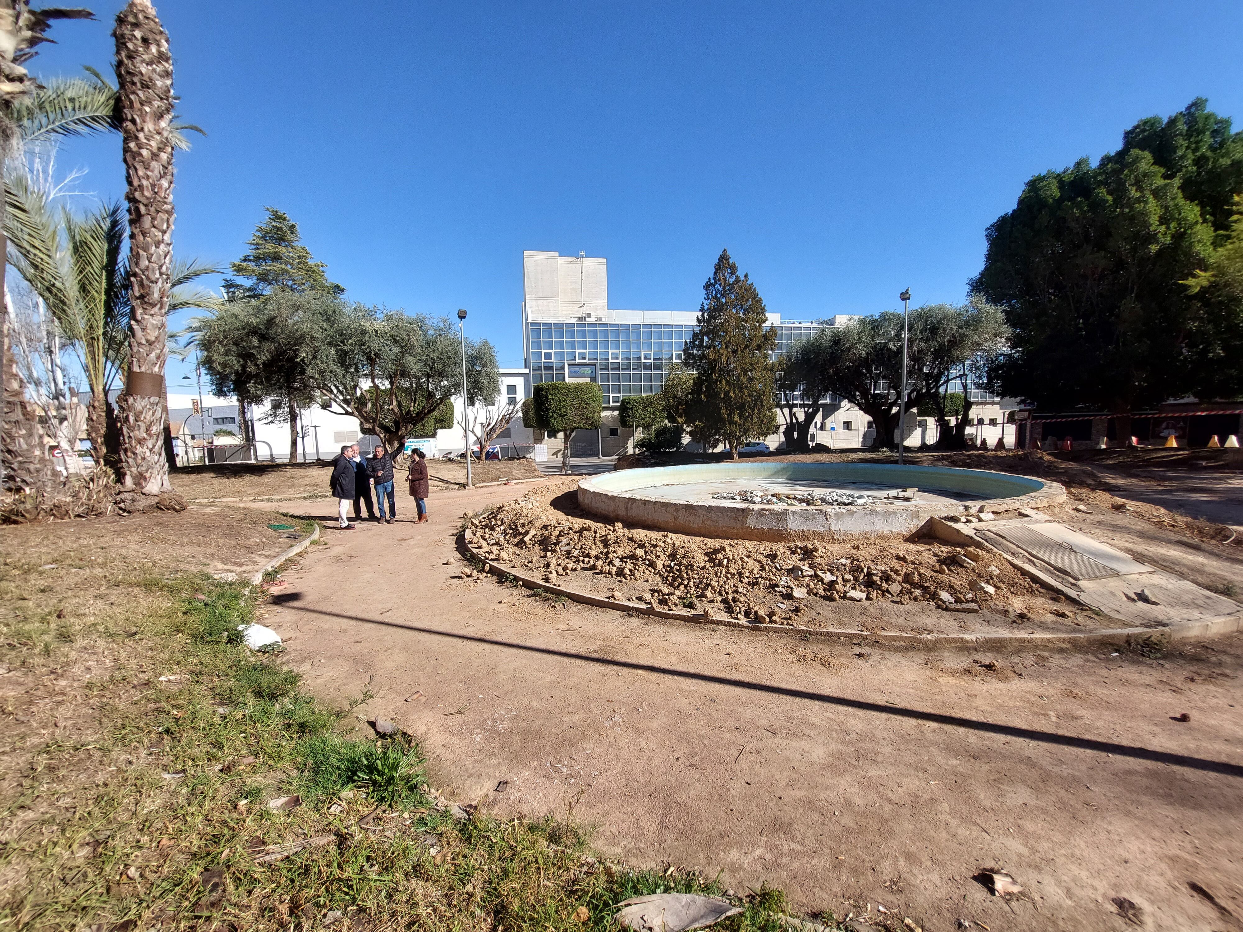 Obras de remodelación de la Plaza de España de Alcantarilla