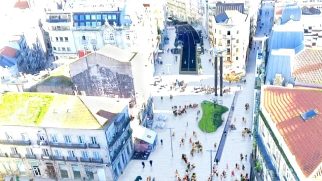 Recreación de Porta do Sol cuando finalicen las obras