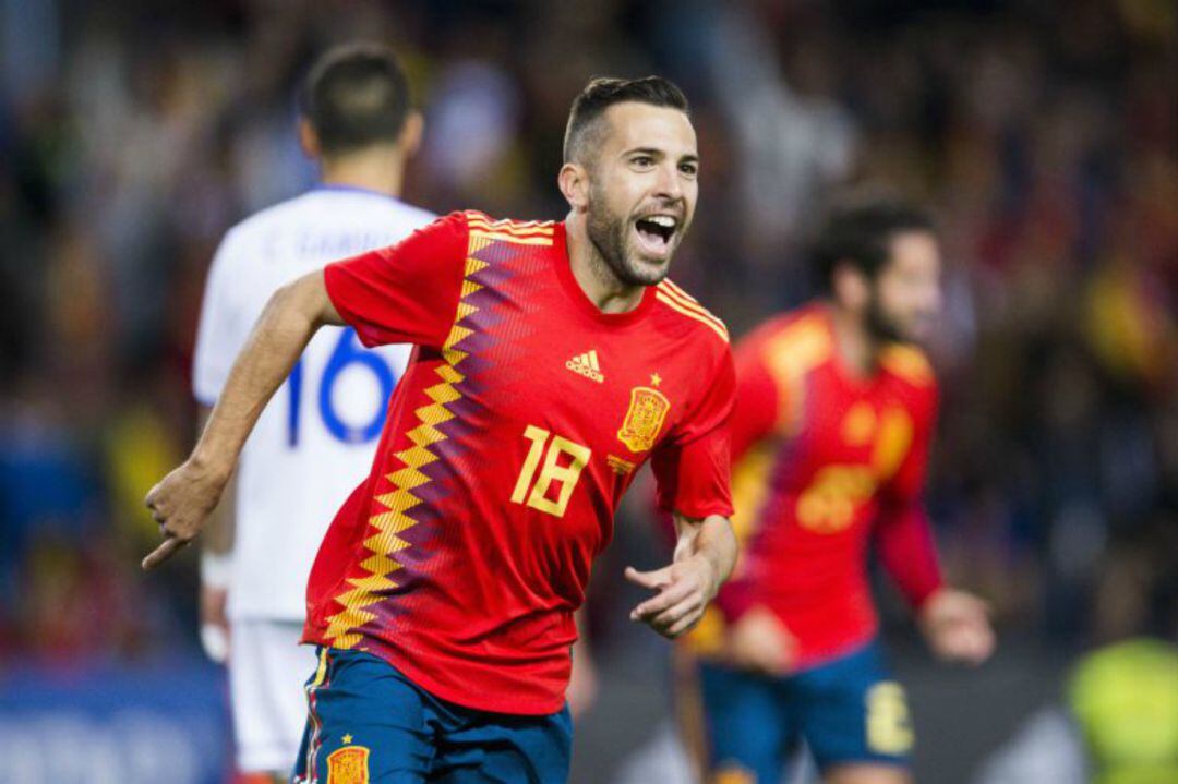 Jordi Alba, con España en Rusia 2018. 